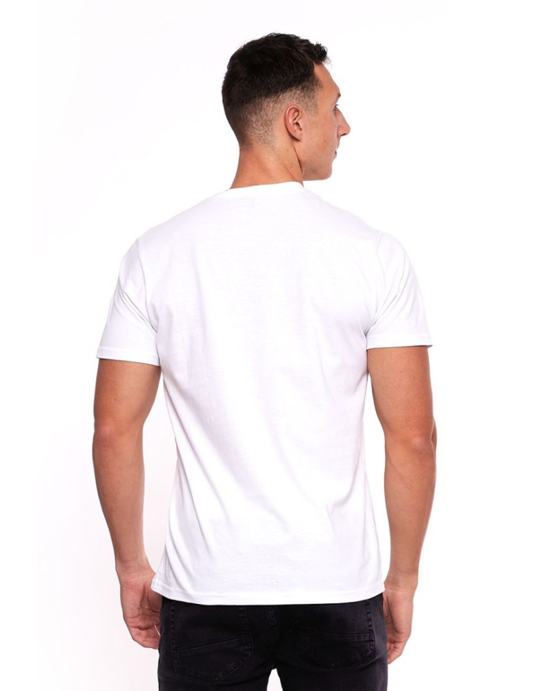 Koszulki, topy, koszule - T-shirt męski 100% bawełna z zabawnym nadrukiem BIAŁY - produkt moraj.pl 3