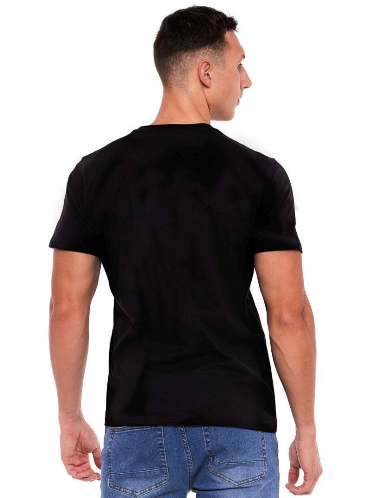 Koszulki, topy, koszule - T-shirt męski 100% bawełna z zabawnym nadrukiem CZARNY - produkt moraj.pl 3