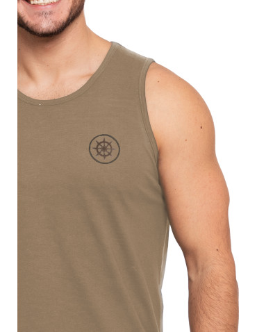 Koszulki i Tank Topy - Koszulka męska Tank-top bawełniana na ramiączkach MOKKA - produkt 2