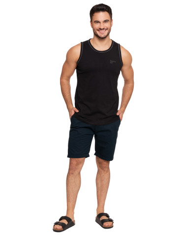 On - Tank-top męski koszulka na ramiączkach z haftem CZARNY - produkt 3