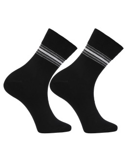 Skarpety męskie długie bawełniane w paski 3-pak  - produkt 2