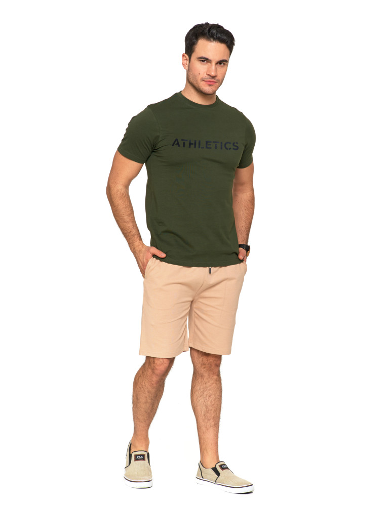 Koszulki, topy, koszule - T-shirt koszulka bawełniana krótki rękaw z napisem KHAKI - produkt moraj.pl 3