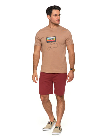 Koszulki, topy, koszule - Koszulka męska T-shirt z okrągłym dekoltem i nadrukiem MOKKA - produkt 4
