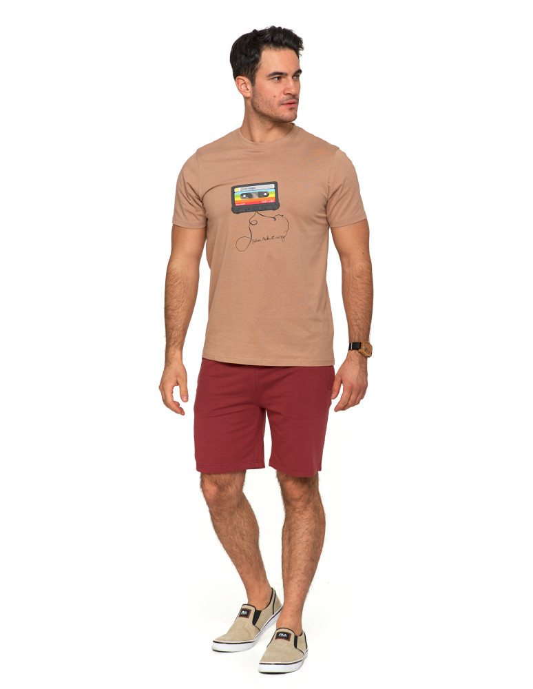 Koszulki, topy, koszule - Koszulka męska T-shirt z okrągłym dekoltem i nadrukiem MOKKA - produkt moraj.pl 4