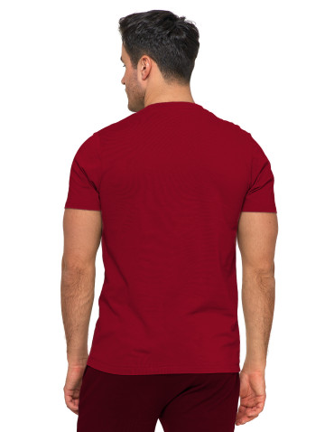 Koszulki, topy, koszule - T-shirt koszulka męska bawełniana z nadrukiem FIOLETOWY - produkt 2