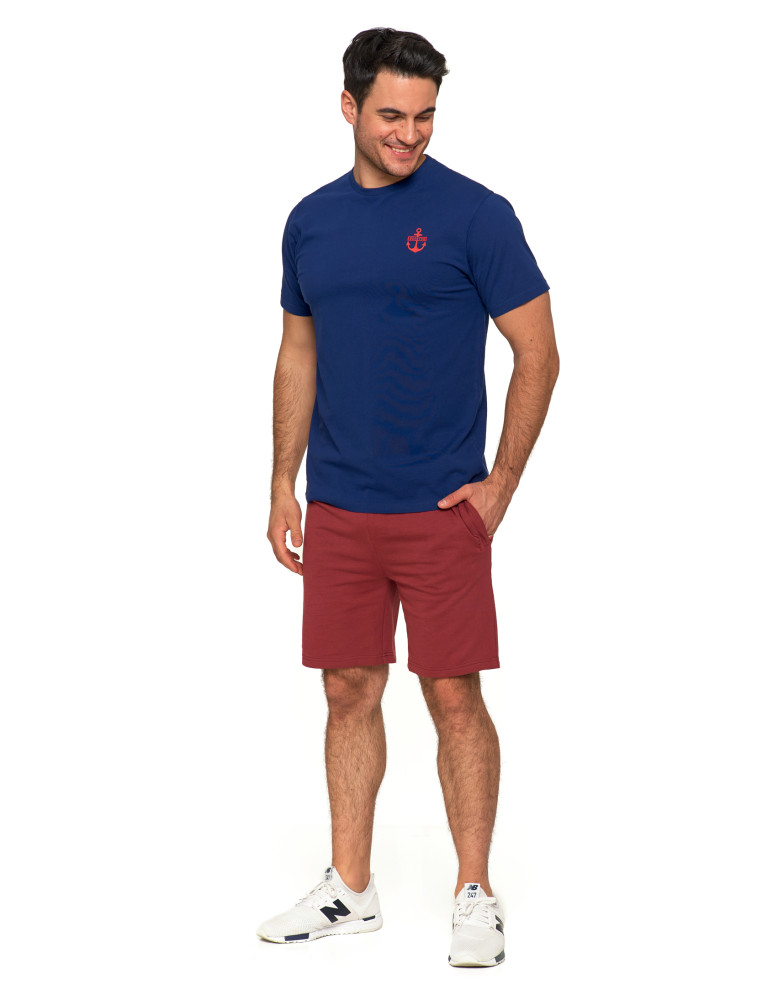 Koszulki, topy, koszule - Koszulka męska T-shirt bawełniany z kotwicą GRANATOWY - produkt moraj.pl 3
