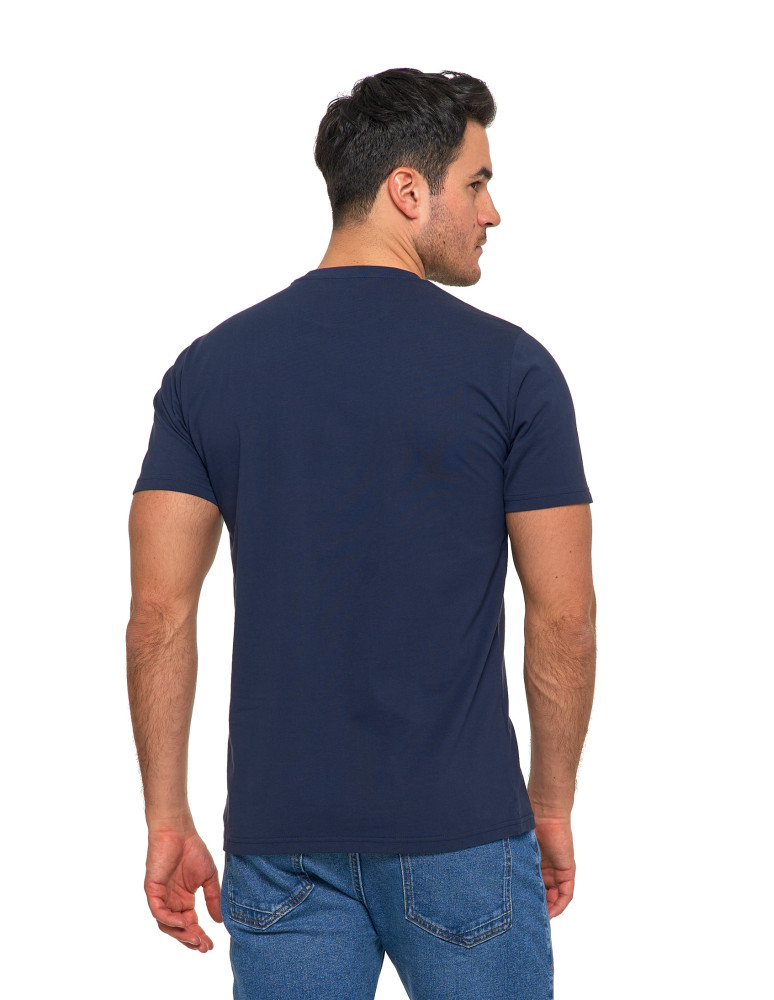 Koszulki, topy, koszule - Koszulka męska z garbusem nadruk T-shirt bawełniany GRANATOWY - produkt moraj.pl 1