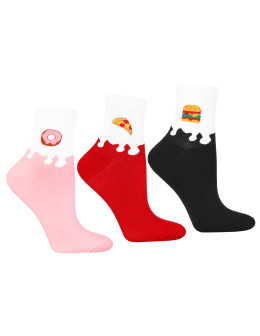 Skarpetki damskie krótkie w słodkości 3-pak
