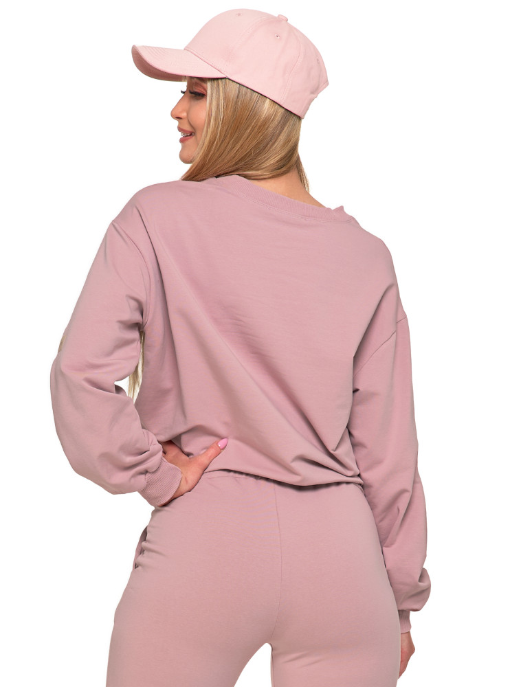 Bluzy - Bluza damska bez kaptura wkładana bawełniana RÓŻOWY - produkt moraj.pl 2
