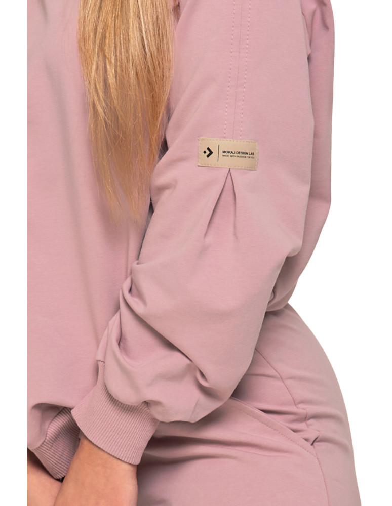 Bluzy - Bluza damska bez kaptura wkładana bawełniana RÓŻOWY - produkt moraj.pl 7