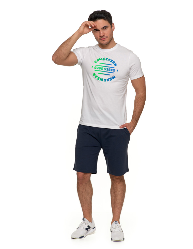 Koszulki, topy, koszule - T-shirt męski koszulka 100% bawełniana Good Vibes BIAŁY - produkt moraj.pl 7