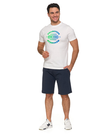 Koszulki, topy, koszule - T-shirt męski koszulka 100% bawełniana Good Vibes BIAŁY - produkt 8