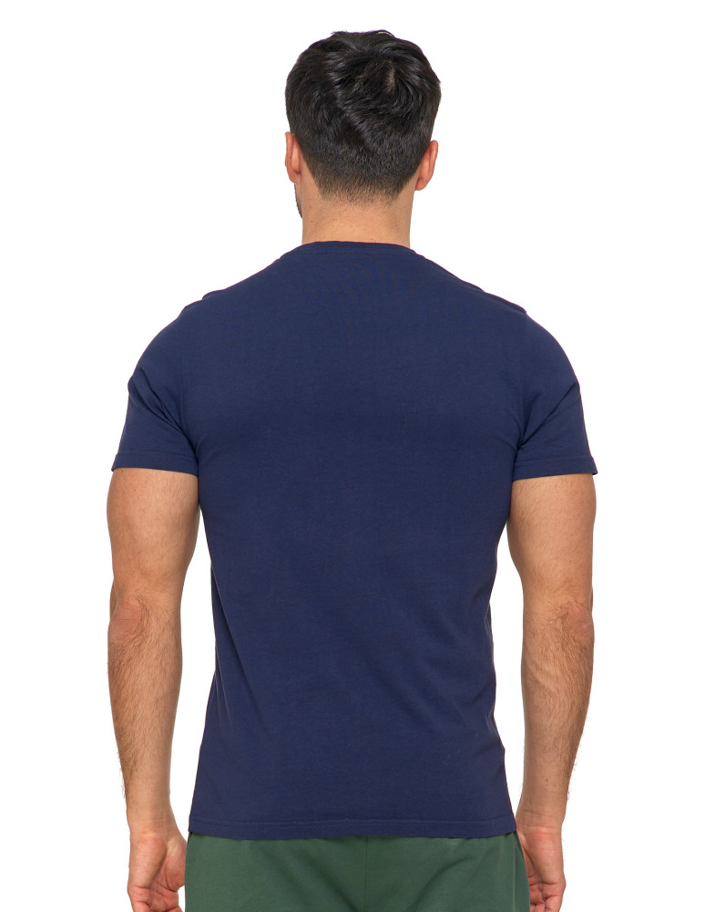 Koszulki, topy, koszule - T-shirt męski koszulka 100% bawełniana Good Vibes GRANATOWY - produkt moraj.pl 4
