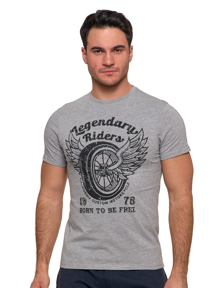 Koszulka męska t-shirt Legendary Riders SZARY