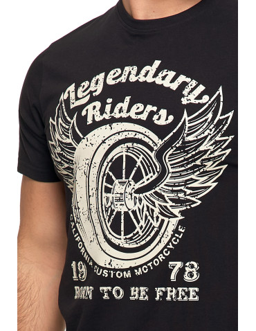Koszulki, topy, koszule - Koszulka męska t-shirt Legendary Riders CZARNY - produkt 3