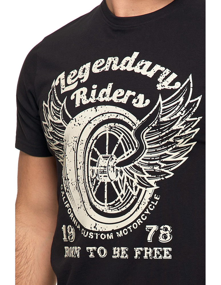 Koszulki, topy, koszule - Koszulka męska t-shirt Legendary Riders CZARNY - produkt moraj.pl 3
