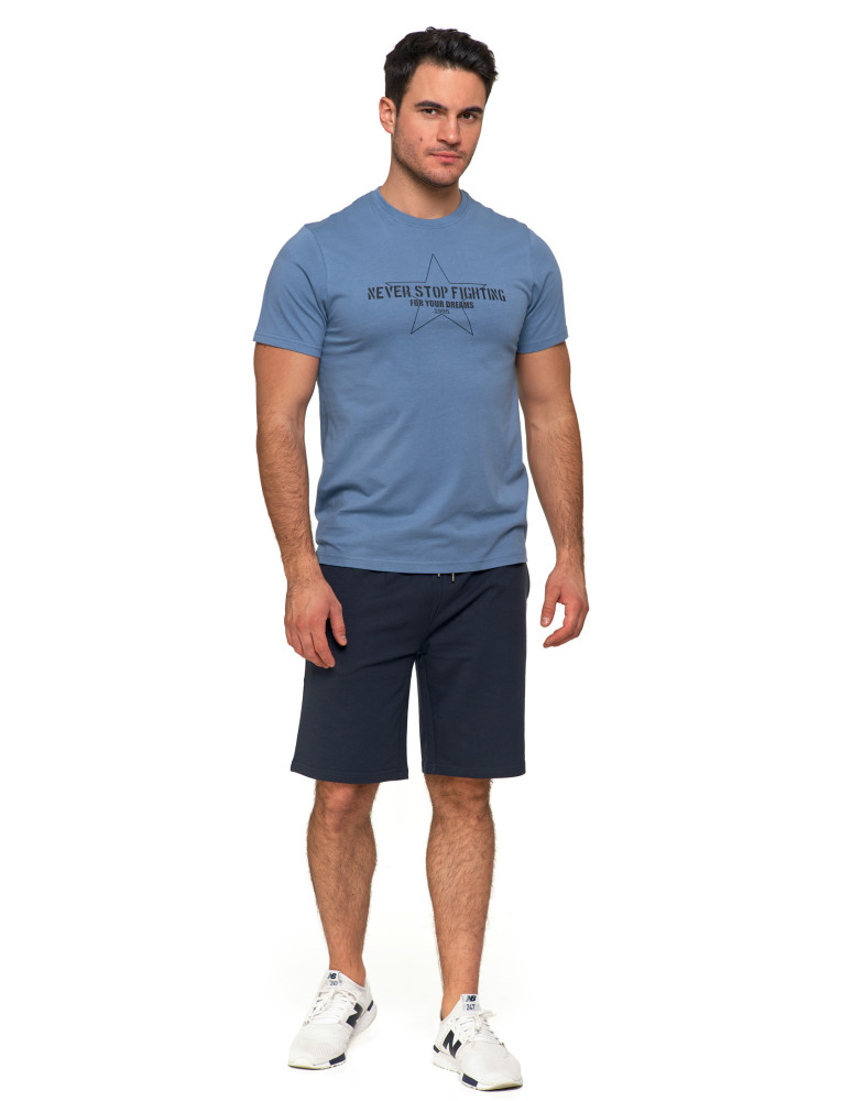 Koszulki, topy, koszule - T-shirt męski koszulka 100% bawełna logo NIEBIESKI - produkt moraj.pl 5