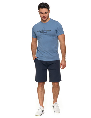 Koszulki, topy, koszule - T-shirt męski koszulka 100% bawełna logo NIEBIESKI - produkt 8