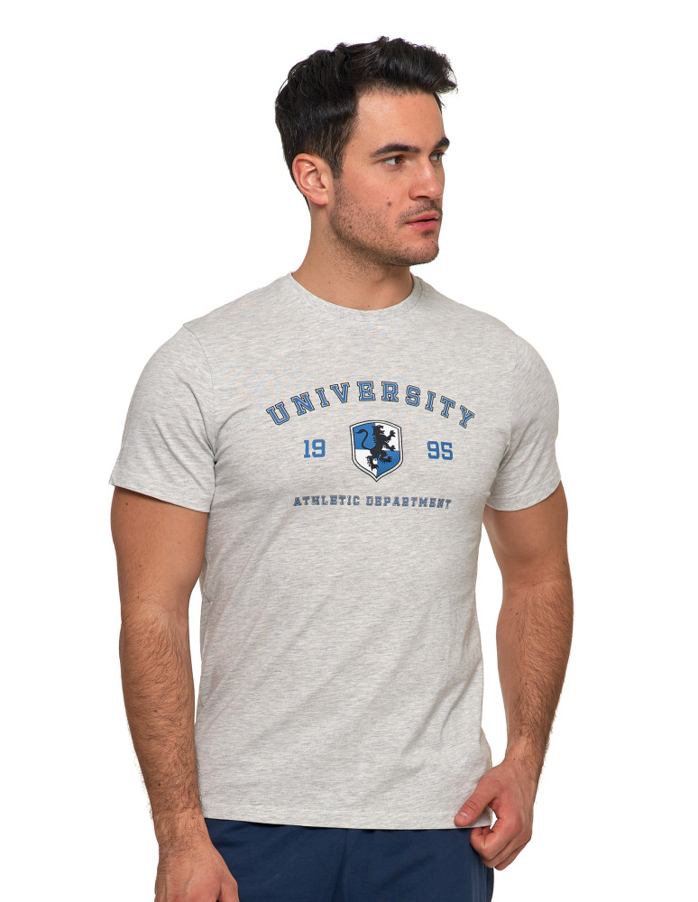 Koszulki, topy, koszule - Koszulka męska bawełniania t-shirt szary melanż SZARY - produkt moraj.pl 1