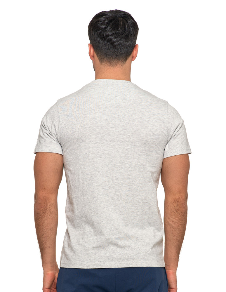 Koszulki, topy, koszule - Koszulka męska bawełniania t-shirt szary melanż SZARY - produkt moraj.pl 2