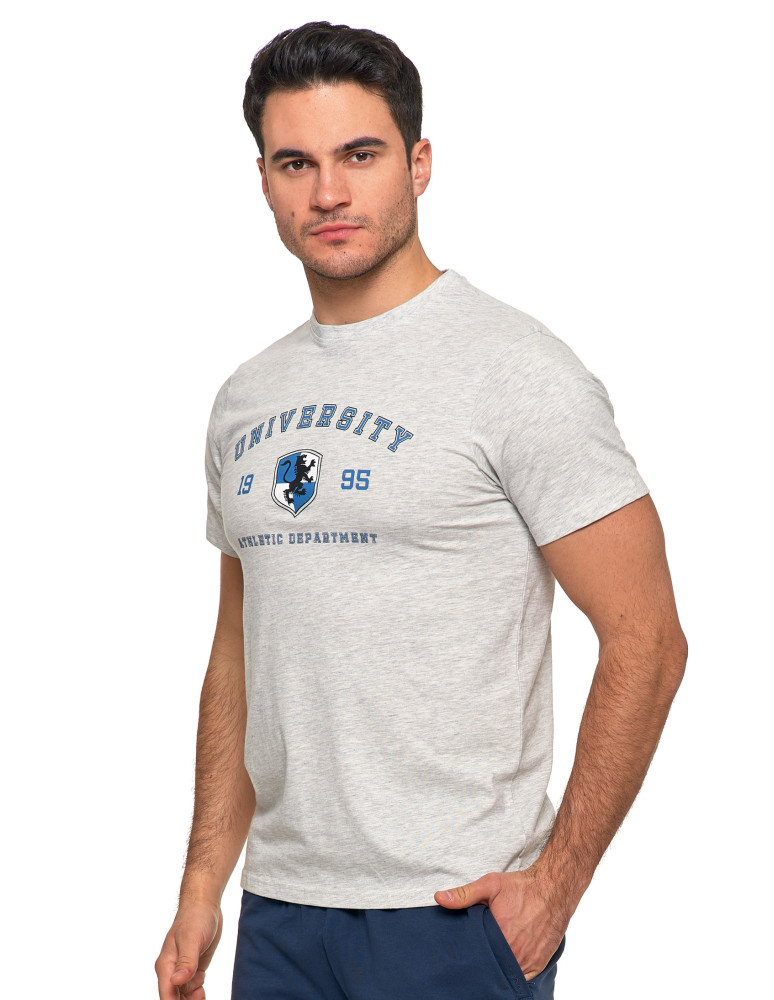 Koszulki, topy, koszule - Koszulka męska bawełniania t-shirt szary melanż SZARY - produkt moraj.pl 4