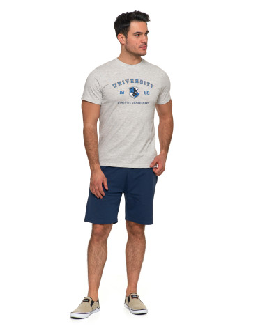 Koszulki, topy, koszule - Koszulka męska bawełniania t-shirt szary melanż SZARY - produkt 5