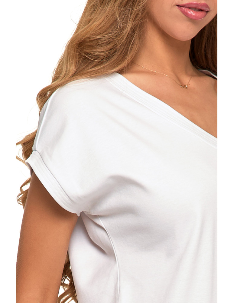 Koszulki i topy - Koszulka damska bawełniana Premium T-shirt oversize BIAŁY - produkt moraj.pl 6