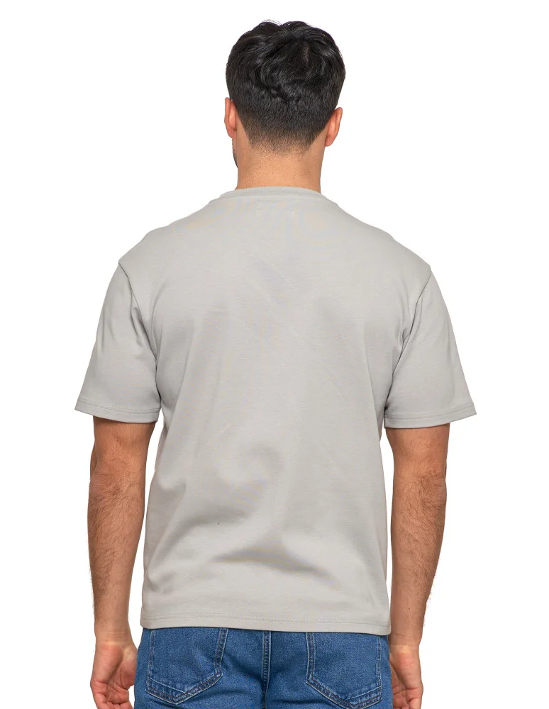 Koszulki i Tank Topy - T-shirt męski oversize bawełna Premium koszulka bez wzoru SZARY - produkt moraj.pl 3