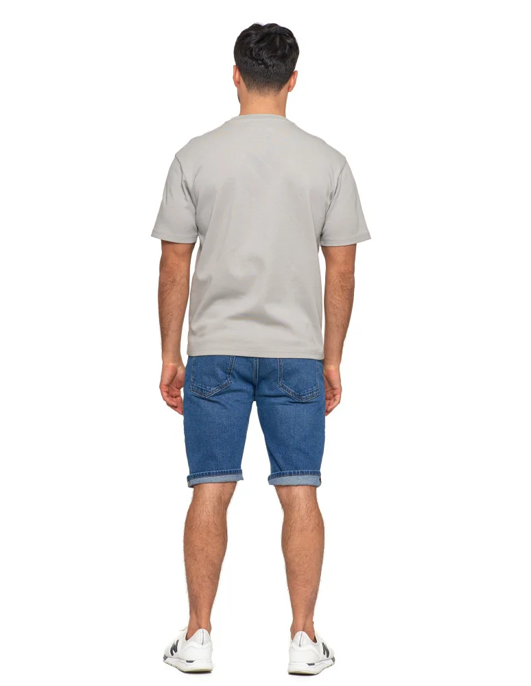 Koszulki i Tank Topy - T-shirt męski oversize bawełna Premium koszulka bez wzoru SZARY - produkt moraj.pl 6