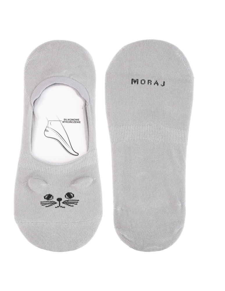 Niskie stopki - Skarpetki damskie niskie stopki w kotki 3-pak WIELOKOLOROWY - produkt moraj.pl 3