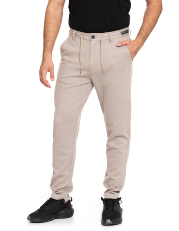 Spodnie - Spodnie męskie chinosy eleganckie BEŻOWY - produkt 1