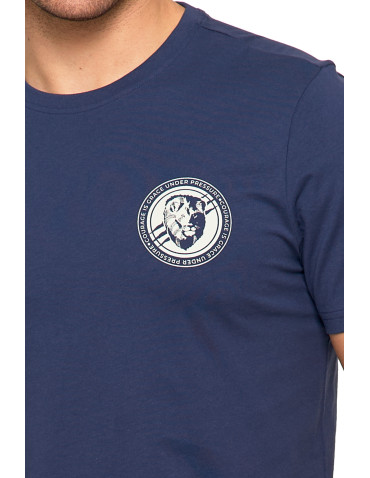 Koszulki, topy, koszule - Koszulka męska t-shirt bawełniany logo z napisem GRANATOWY - produkt 2