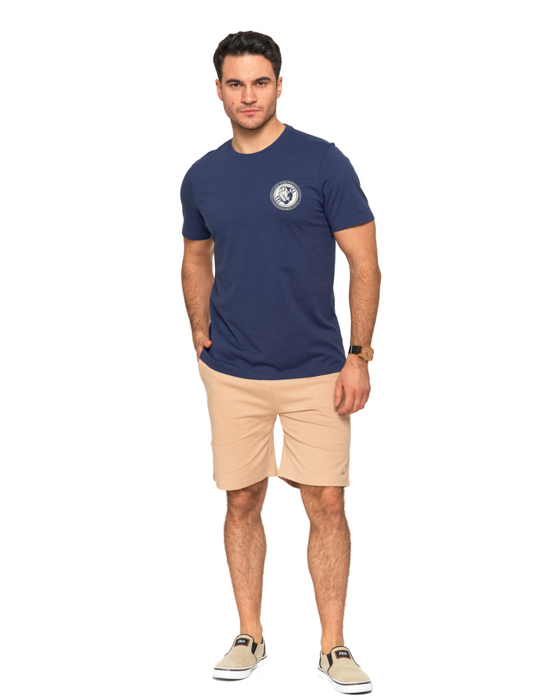 Koszulki, topy, koszule - Koszulka męska t-shirt bawełniany logo z napisem GRANATOWY - produkt moraj.pl 5