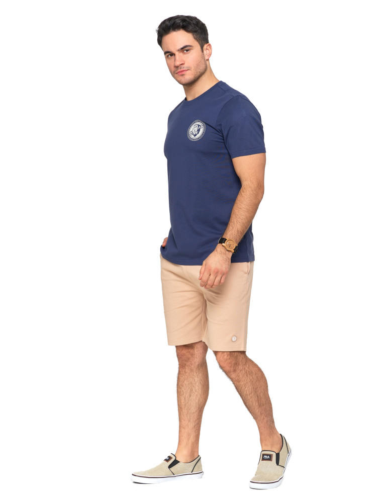 Koszulki, topy, koszule - Koszulka męska t-shirt bawełniany logo z napisem GRANATOWY - produkt moraj.pl 6