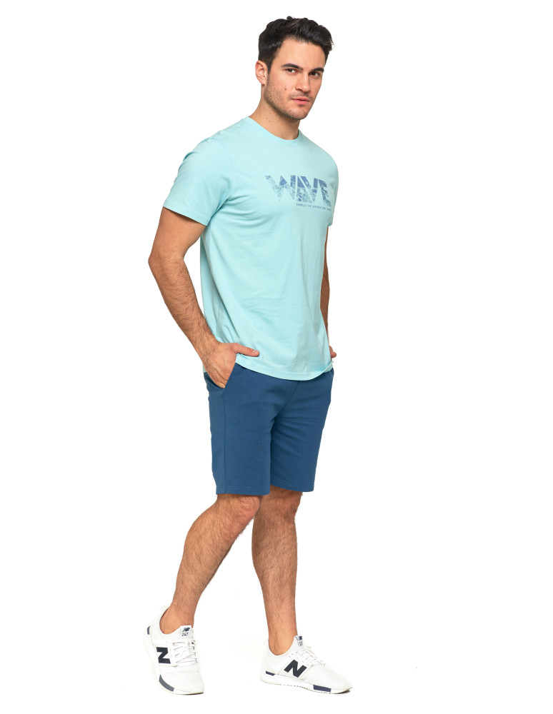 Koszulki, topy, koszule - T-shirt koszulka męska 100% bawełna Wave NIEBIESKI - produkt moraj.pl 6