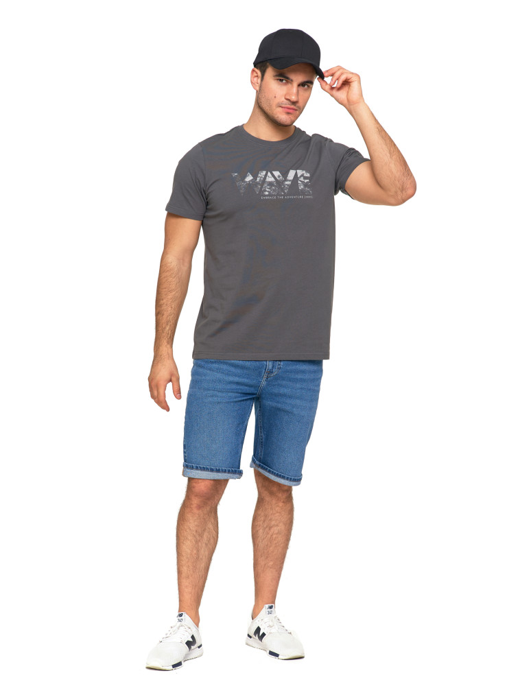 Koszulki, topy, koszule - T-shirt koszulka męska 100% bawełna Wave SZARY - produkt moraj.pl 5