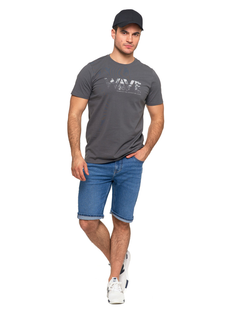 Koszulki, topy, koszule - T-shirt koszulka męska 100% bawełna Wave SZARY - produkt moraj.pl 6