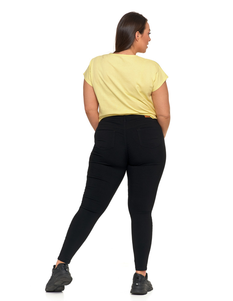 Spodnie - Spodnie wiskozowe damskie eleganckie CZARNY - produkt moraj.pl 4