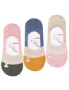 Skarpety damskie niskie stopki z króliczkiem 3-pak WIELOKOLOROWY