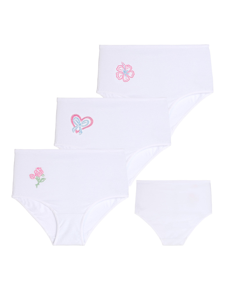 Figi - Bawełniane figi z wysokim stanem plus size 6-pak BIAŁY - produkt moraj.pl 1