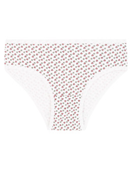 Majtki figi dziewczęce bawełniane w kolorowe wzory 3-pak  - produkt 2