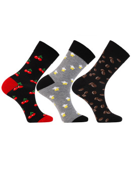 Skarpetki męskie zabawny wzór długie bawełniane 3-pak