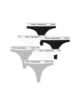 Majtki stringi damskie bawełniane z szeroką gumką 6-pak