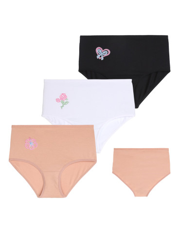 Bawełniane figi z wysokim stanem plus size 6-pak - produkt 2