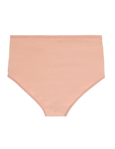 Figi - Bawełniane figi z wysokim stanem plus size 6-pak BEŻOWY - produkt 7