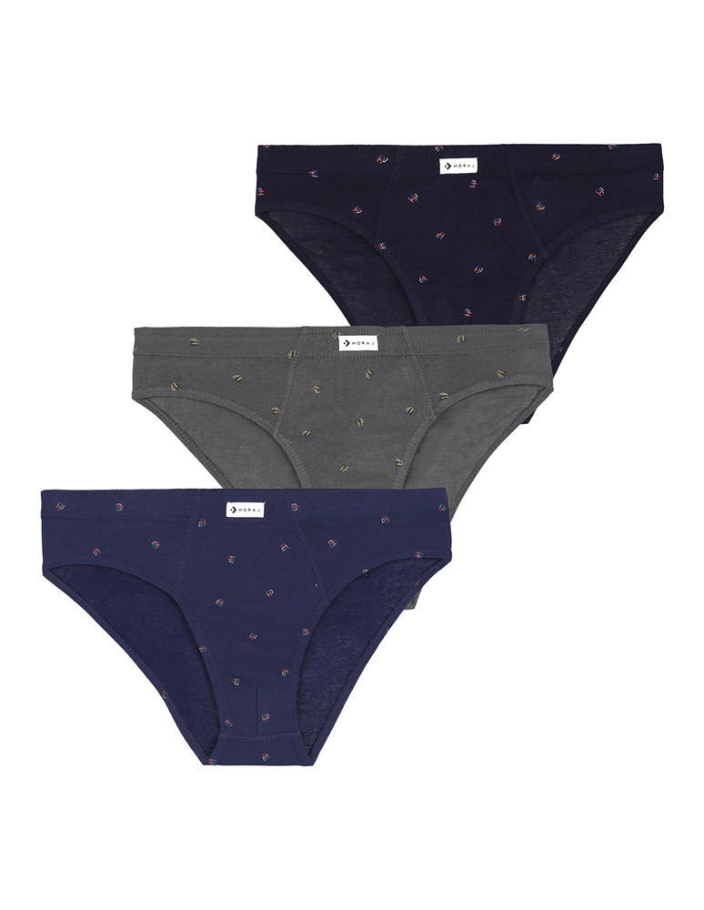 Slipy - Slipy bawełniane Plus Size 3-pak WIELOKOLOROWY - produkt moraj.pl 3