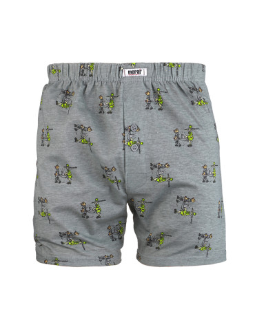 Majtki bokserki męskie luźne bawełniane zabawne wzory