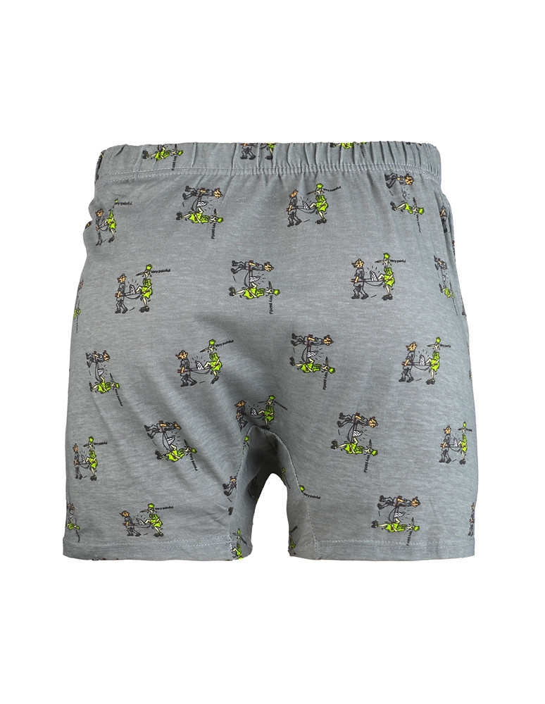 Bokserki luźne - Majtki bokserki męskie luźne bawełniane zabawne wzory ZIELONY  - produkt moraj.pl 2