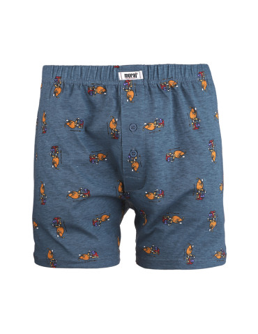 Bokserki luźne - Majtki bokserki męskie luźne bawełniane zabawne wzory JEANS - produkt 1