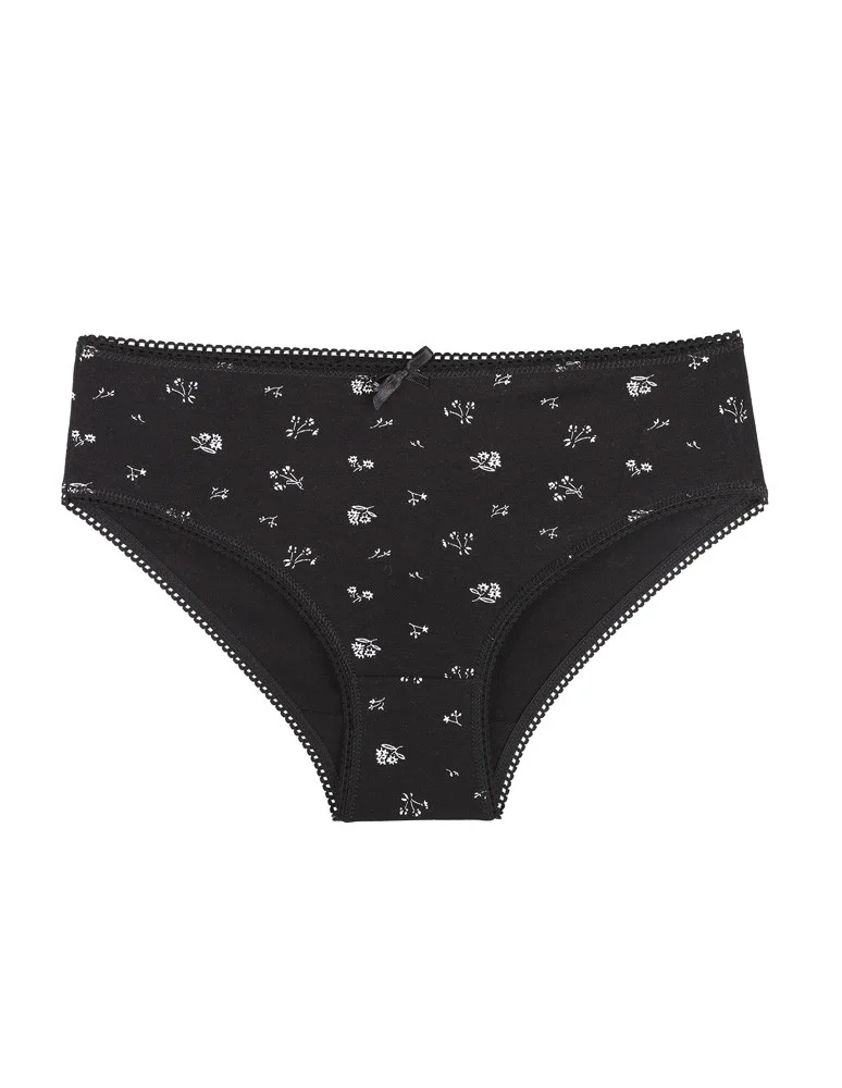 Majtki figi - Figi damskie bikini bawełniane w drobne wzory 4-pak WIELOKOLOROWY - produkt moraj.pl 2